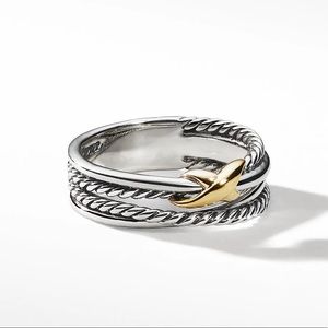 David Yurman X Crossover Ring with 18K Gold Size 7